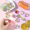Transparent Acrylic with Alloy Pendants TACR-YW0003-14A-5