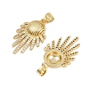 Brass Micro Pave Cubic Zirconia Pendants KK-C132-33G-2
