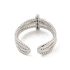 Brass Micro Pave Cubic Zirconia Open Cuff Rings RJEW-H225-04P-3