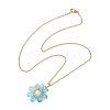 Glass & Glass Pearl Beads Pendants Necklaces for Women NJEW-MZ00106-04-4