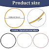 48Pcs 4 Colors Steel Wire Round Snake Chain Bracelets Set BJEW-BC0001-05-2