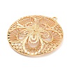 Rack Plating Brass Hollow Pendants KK-P244-08KCG-2