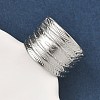 304 Stainless Steel Open Cuff Rings RJEW-A079-01F-P-3