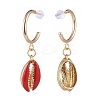 Brass Dangle Stud Earrings EJEW-JE04111-01-2