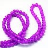 Baking Paint Imitation Jade Glass Round Bead Strands DGLA-Q021-6mm-27-3