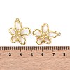 Brass Cubic Zirconia Stud Earring Findings KK-B087-12G-3