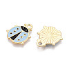 Alloy Enamel Pendants ENAM-N064-04KCG-2