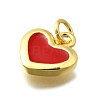 Brass with Enamel Pendants KK-D295-26G-01-2