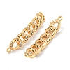Brass Micro Pave Clear Cubic Zirconia Pendants KK-N254-116G-2