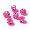 Resin Evil Eye European Beads RESI-A021-05-1