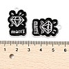 Spray Painted Alloy Pendants PALLOY-R451-01-3