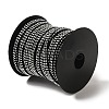 2 Row Platinum Aluminum Studded Faux Suede Cord LW-D005-01P-2