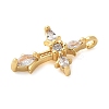 Brass Micro Pave Cubic Zirconia Pendants KK-U056-33G-2