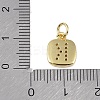 Rack Plating Brass Micro Pave CLear Cubic Zirconia Charms KK-E110-14G-K-3