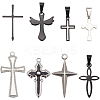 8Pcs 8 Styles 304 Stainless Steel Pendants STAS-SC0009-08-1