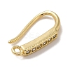Rack Plating Brass Micro Pave Clear Cubic Zirconia Earring Hooks KK-A231-07G-2