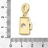 Brass Pave Clear Cubic Zirconia European Dangle Charms KK-C137-15G-3
