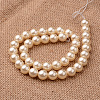 Polished Round Grade A Shell Pearl Bead Strands BSHE-M027-6mm-24-2