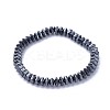 Non-magnetic Synthetic Hematite Stretch Bracelets BJEW-F376-02-2