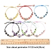 Resin Evil Eye Braided Bead Bracelets for Women BJEW-FS00018-05-3