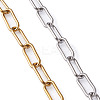 304 Stainless Steel Paperclip Chain Bracelets BJEW-TA0003-04-4