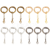 16Pcs 4 Colors Alloy Spring Gate Rings HJEW-AB00522-1
