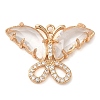 Rack Plating Brass Clear Cubic Zirconia Pendants KK-N255-10G-04-RS-1