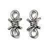 316 Surgical Stainless Steel Knot Connector Charms STAS-G349-09AS-01-1