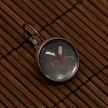 Clear Domed Glass Cabochon Cover and Brass Leverback Earring Settings for DIY DIY-X0160-R-NR-2