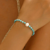 Chic Synthetic Turquoise Adjustable Slider Bracelets for Women's Fashion Accessories ZZ6600-4