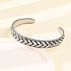 Retro 316 Surgical Stainless Steel Cuff Bangles BJEW-C142-14C-AS-3