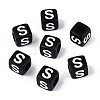 Initial Acrylic Horizontal Hole Beads X-OACR-ZX006-35S-1