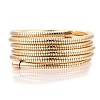Iron Round Snake Chains Wrap Cuff Bangles BJEW-T022-02G-2