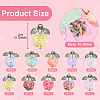 20Pcs 10 Colors Glass Pendants PALLOY-YW00082-2