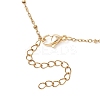 Dyed Natural Malaysia Jade Faceted Rondelle Beaded 304 Stainless Steel Satellite Chain Necklaces for Women NJEW-JN05783-03-5