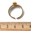Round Natural Mixed Stone Finger Rings RJEW-C119-01G-5