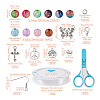 DIY Beaded Dangle Earring Pendant Decoration Making Kit DIY-TA0008-02-3