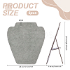 Bust Shaped Velvet Necklaces Jewelry Display Stands ODIS-WH0043-159C-2