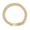 Brass Cuban Link Chain Bracelets BJEW-JB13349-2