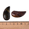 2Pcs Natural Red Picasso Stone/Polychrome Jasper Pendants G-N348-07-4
