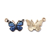Light Gold Alloy Enamel Pendants ENAM-G210-02LG-07-1