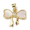 Brass Micro Pave Cubic Zirconia Pendants KK-L257-03G-1