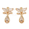 Brass Micro Pave Cubic Zirconia Pendants KK-F906-04G-1