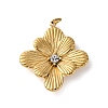 316 Stainless Steel Rhinestone Pendants STAS-K258-39B-G-1