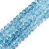 Crackle Transparent Glass Beads Strands GLAA-N068-03A-04-1