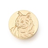 Golden Tone Wax Seal Brass Stamp Heads LS-AJEW-U008-03G-16-1