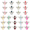 36Pcs 9 Colors Imitation Jade Glass Pendants PALLOY-TAC0198-2