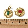 Ion Plating(IP) 304 Stainless Steel with Natural & Synthetic Gemstone Pendants STAS-G351-28G-3