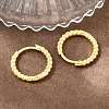 Brass Huggie Hoop Earrings KK-CBA8324-18C-G-2