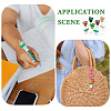 8Pcs 8 Colors Leaf Pot Food Grade Eco-Friendly Silicone Focal Beads SIL-TA0002-14-7